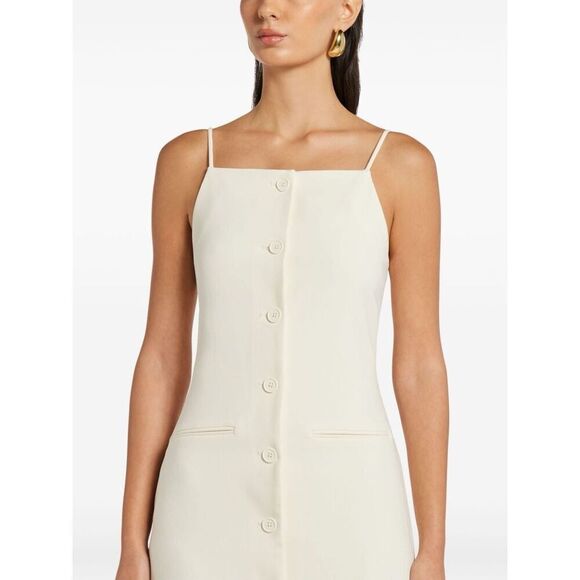 STAUD Women's Cream Una Tailored Midi Dress Size XS NWOT D009 - Picture 1 of 12